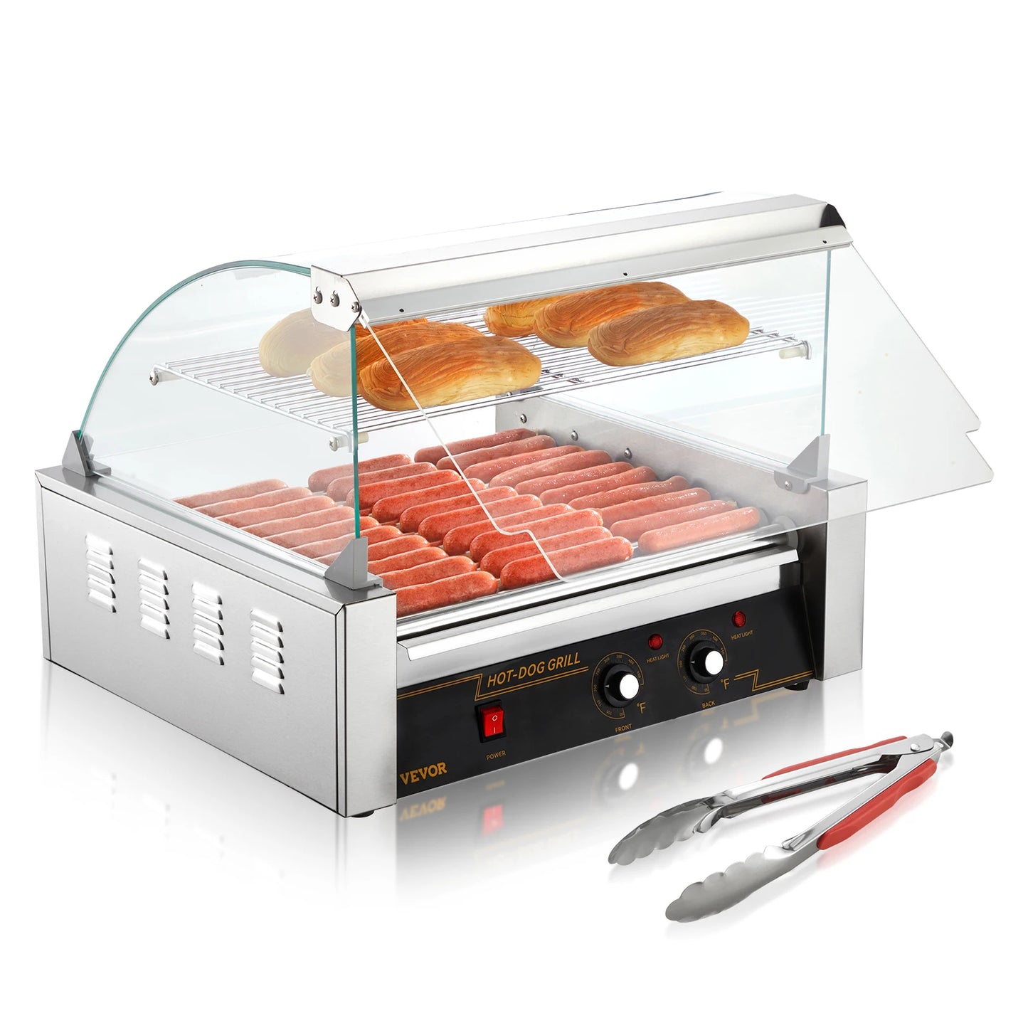 Commercial Hot Dog Roller Grill Machine – 5/7/11 Roller Electric Sausage Cooker & BBQ Hotdog Maker for Home, Camping, Parties & Snack Bars 110V