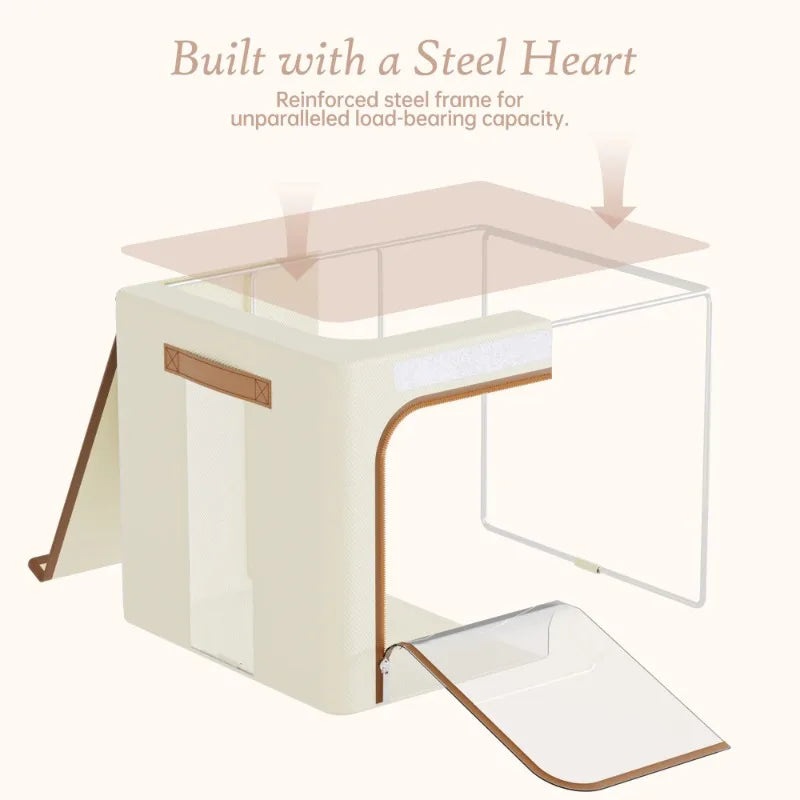 3-Pack Large 66L Closet Storage Bins