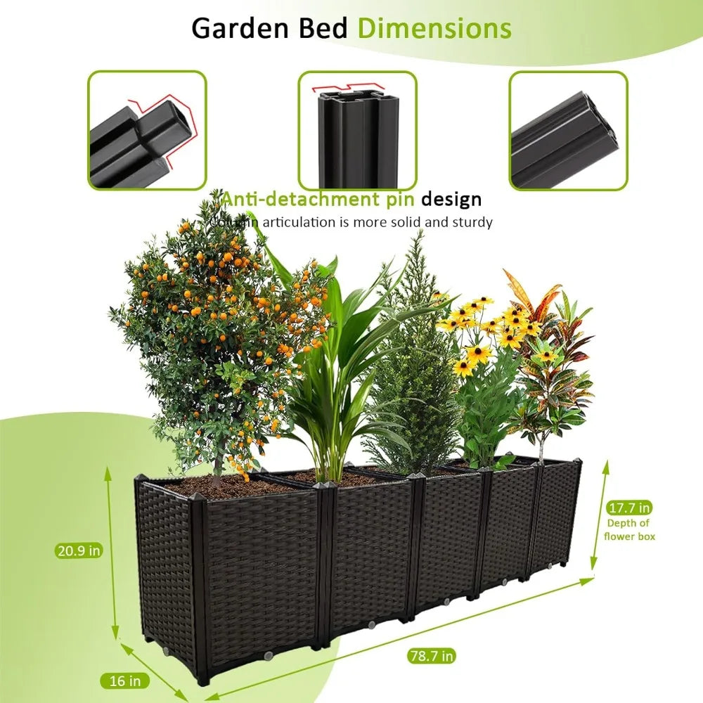 Large Elevated Planters for Outdoor Gardening