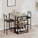 2 Person Dining Table Set with 2 Upholstered