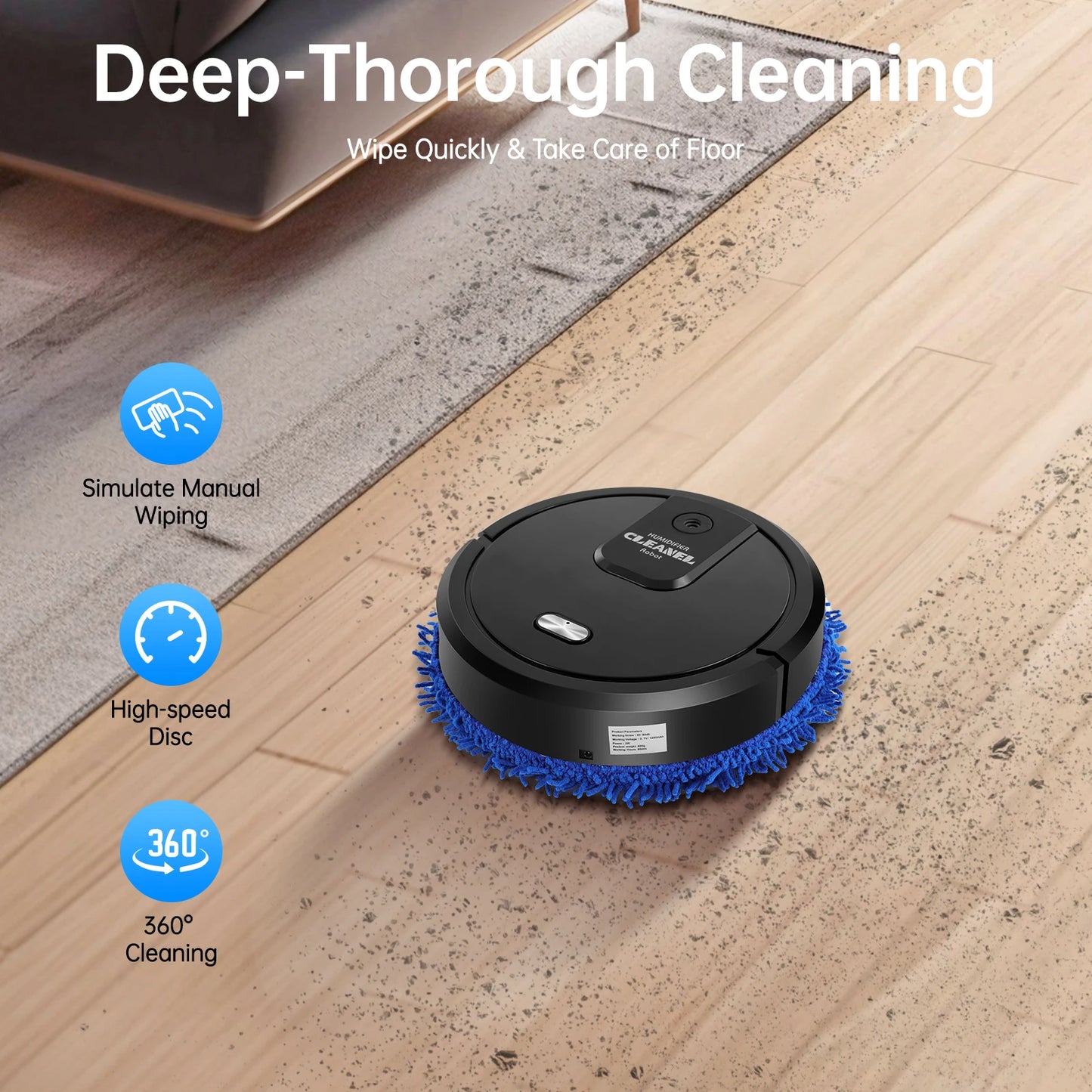 Intelligent Robot Vacuum Cleaner with Automatic Mopping