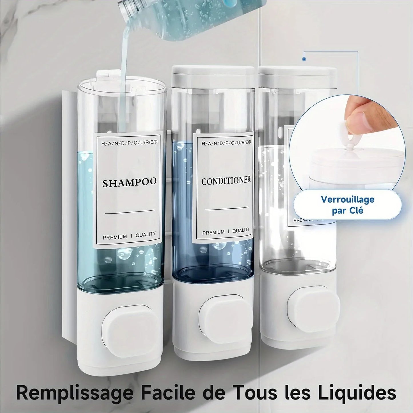 Wall Mounted 3-in-1 Bathroom Soap Dispenser