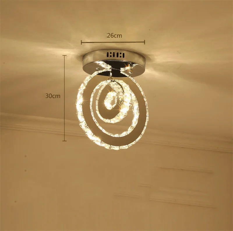 Modern Crystal Chandelier LED Pendant Light