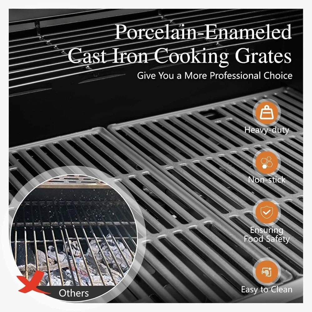 4-Burner Propane Gas BBQ Grill with Side