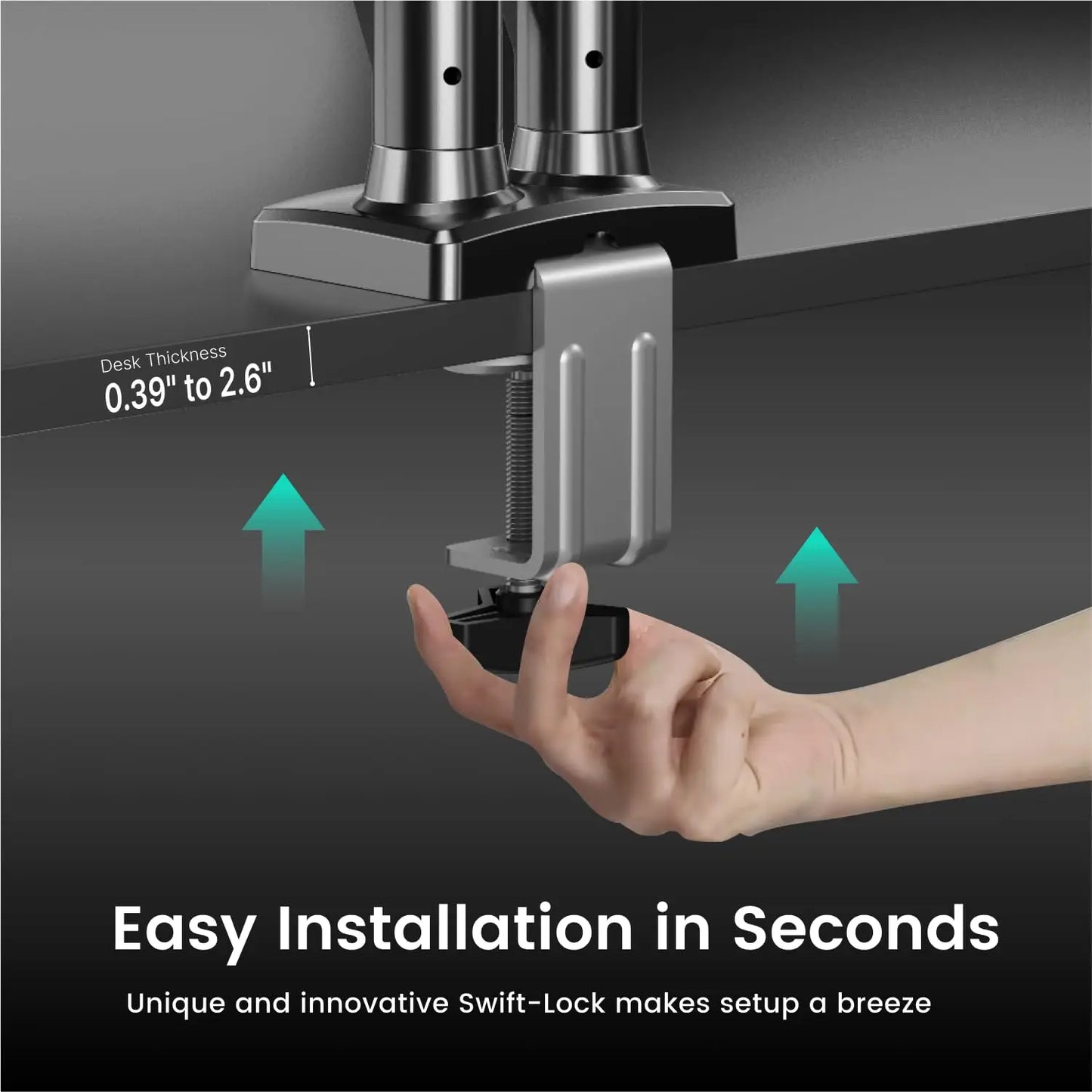 Dual Monitor Arm Mount Adjustable Desk Stand