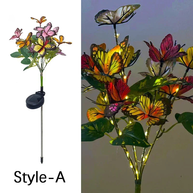 Solar Butterfly Flower LED Outdoor Garden Light
