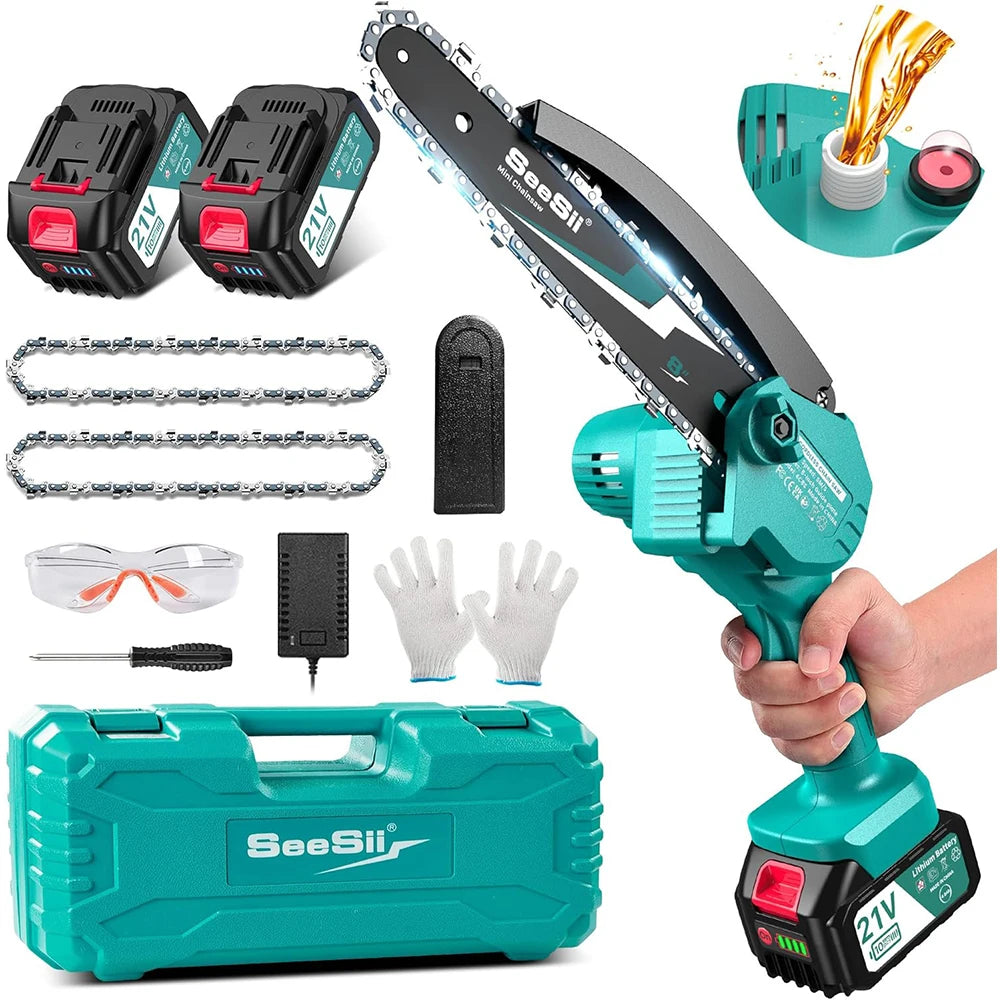 Cordless 8 Inch Electric Chainsaw Wood Cutter