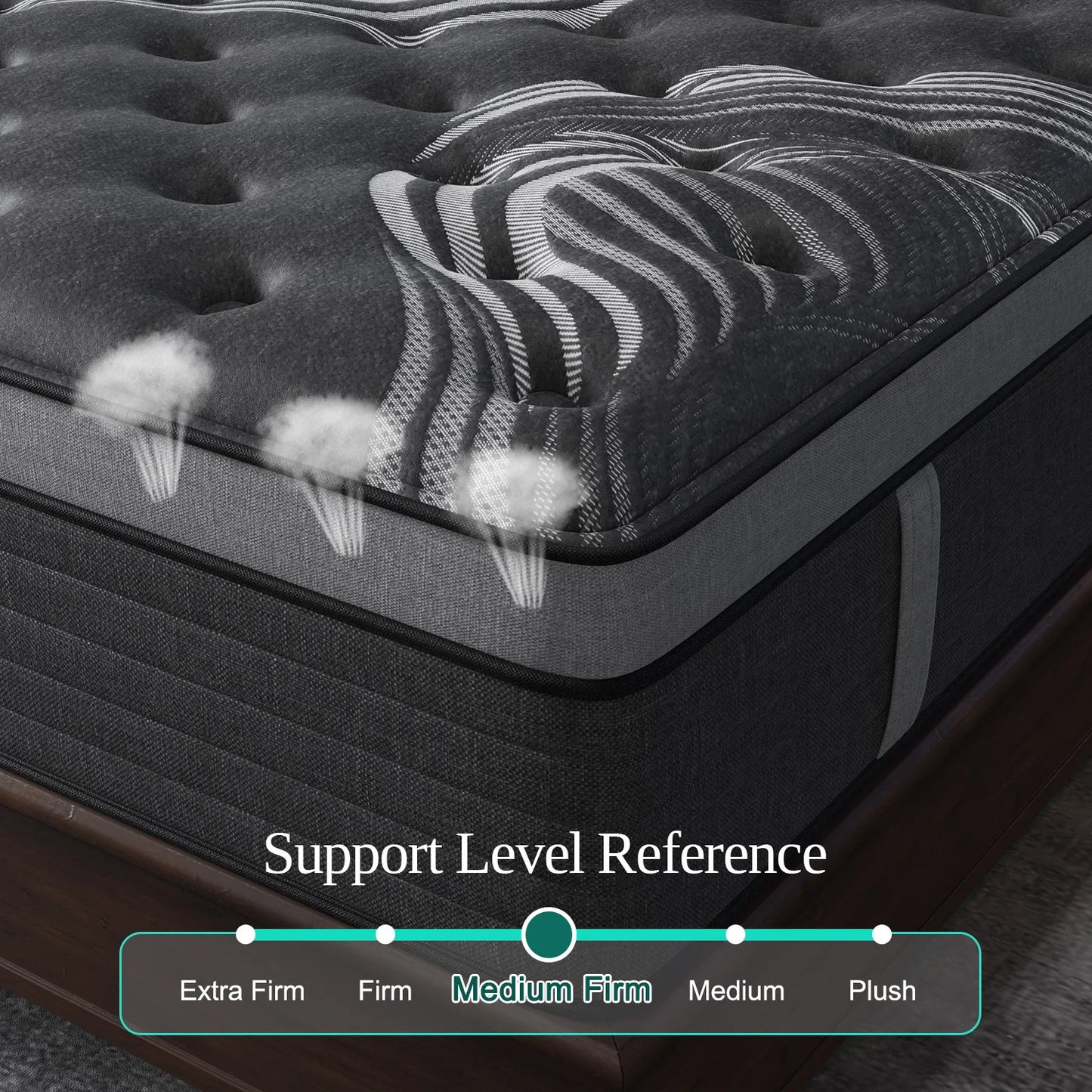 Gel Memory Foam Hybrid Mattress Medium Firm Bed
