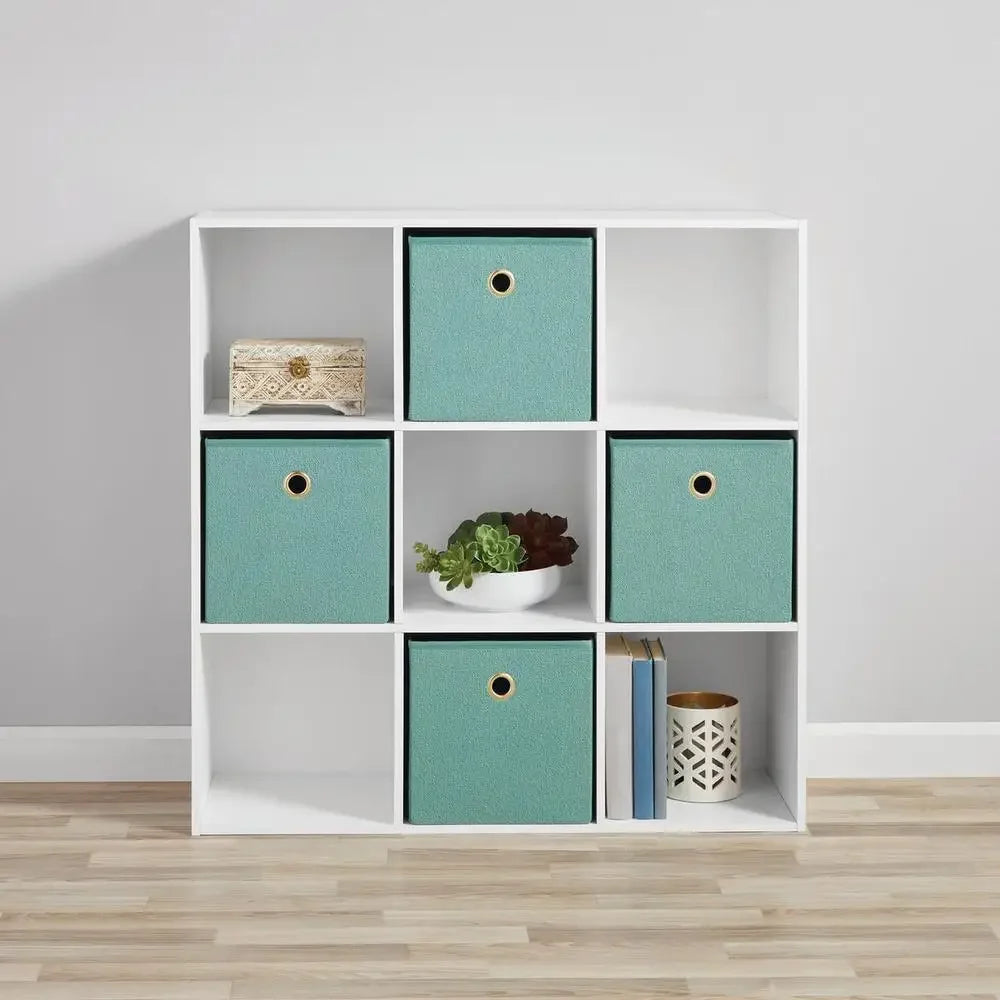 9-Cube Storage Organizer White Multi-Functional Shelves