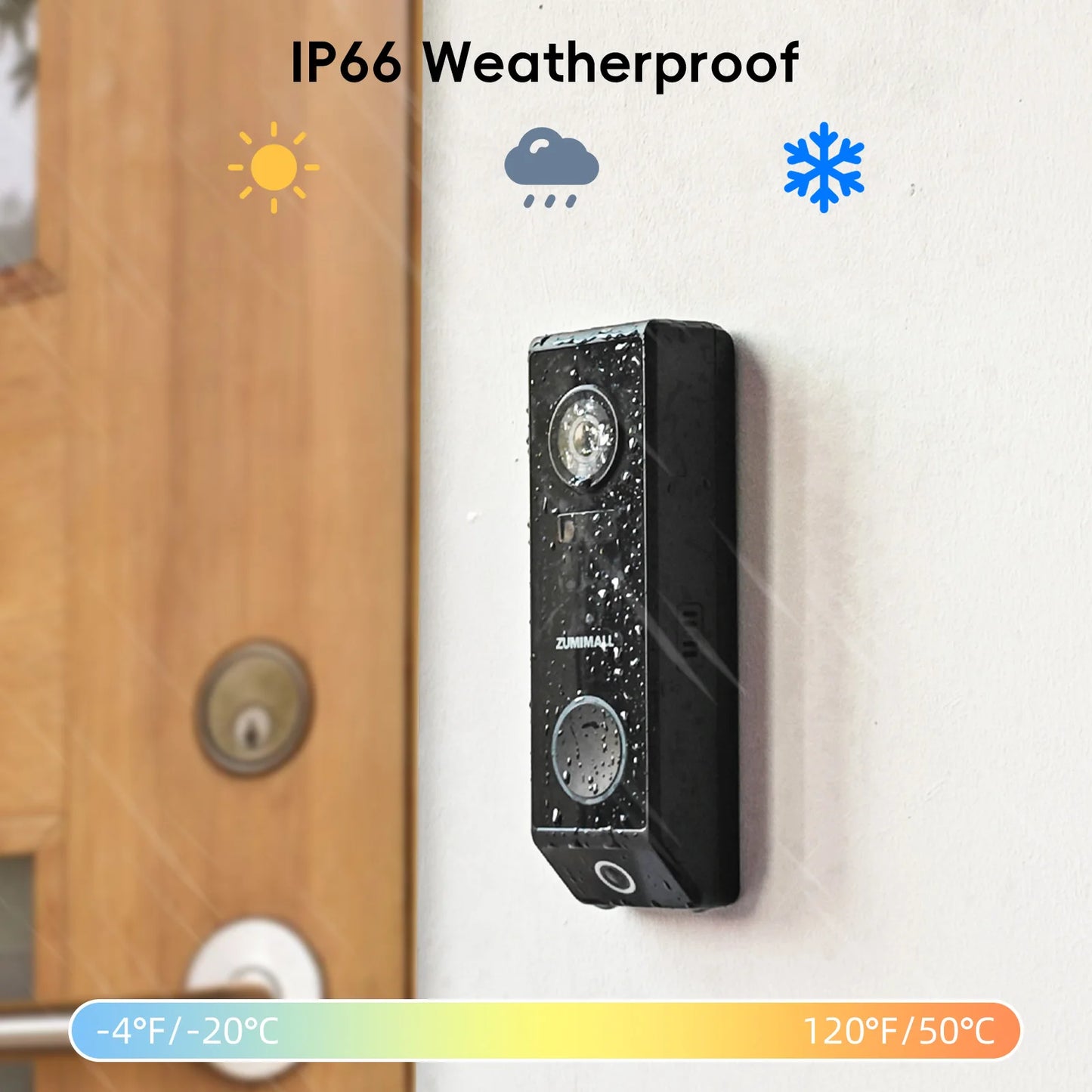 ZUMIMALL Dual Lens Wireless Video Doorbell