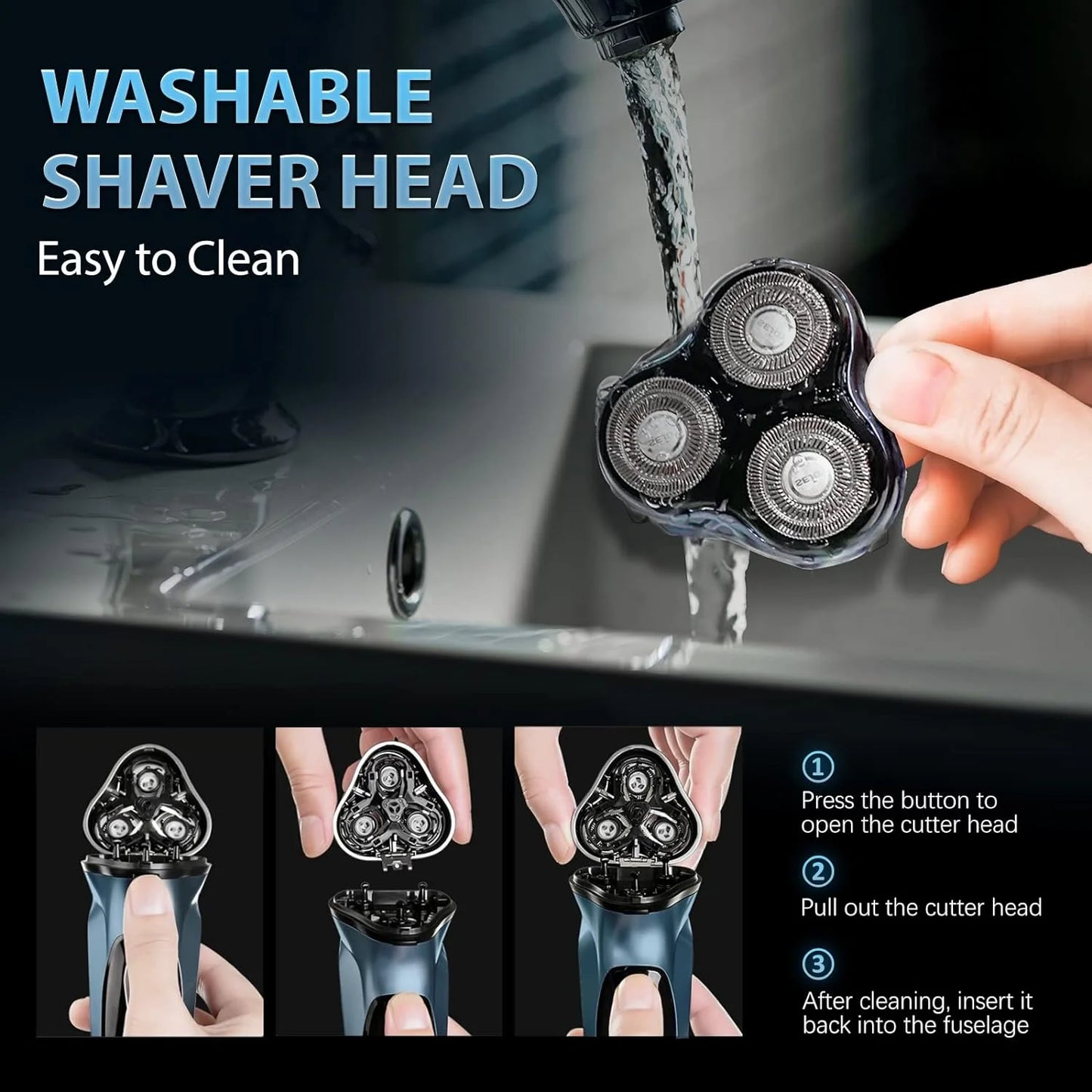 Sejoy Rechargeable Electric Razor for Men Shaving