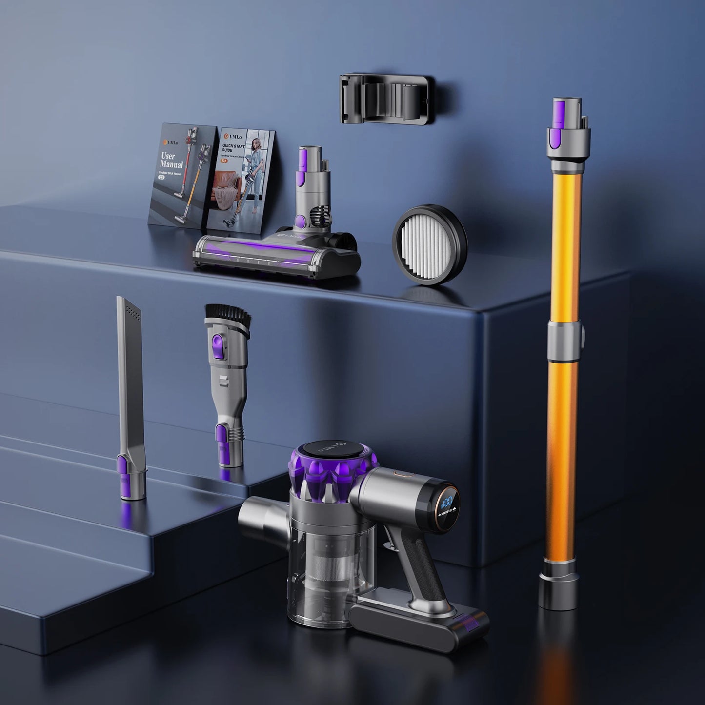 Powerful Cordless Vacuum Cleaner with Long Battery Life