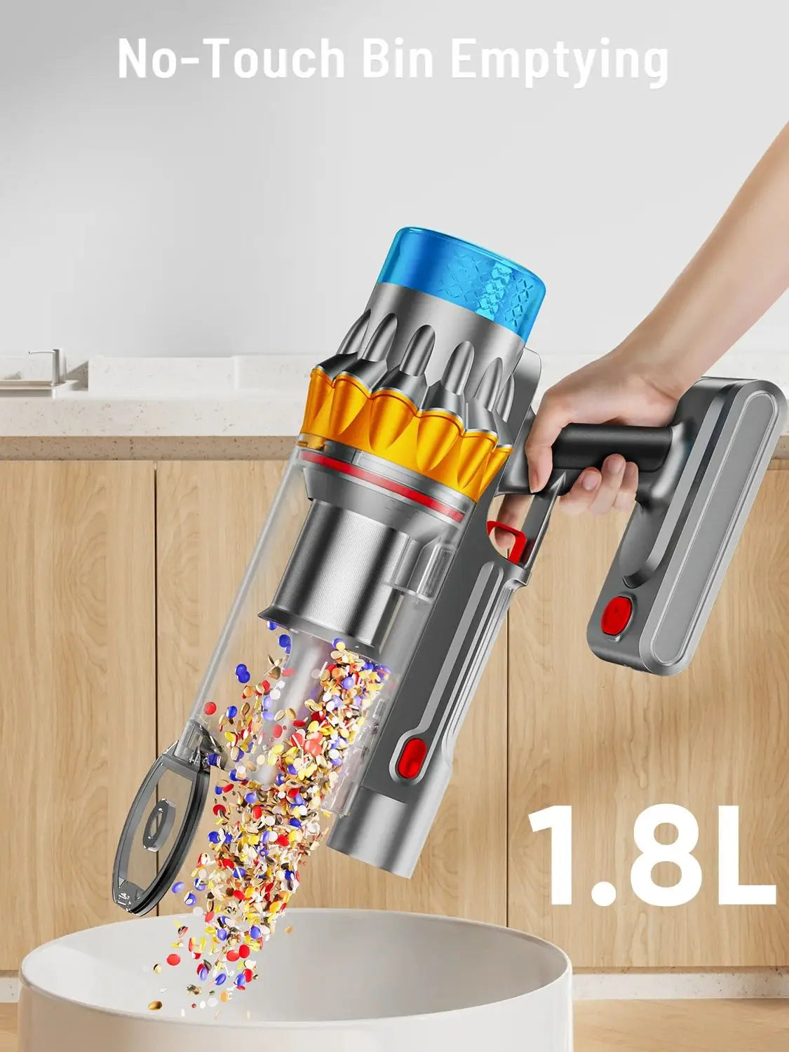 VAKERR X15 Pro Cordless Vacuum Cleaner – 65KPa Powerful Stick Vacuum with 650W Motor, 70-Min Runtime, Pet Hair Removal for Carpet & Hard Floors