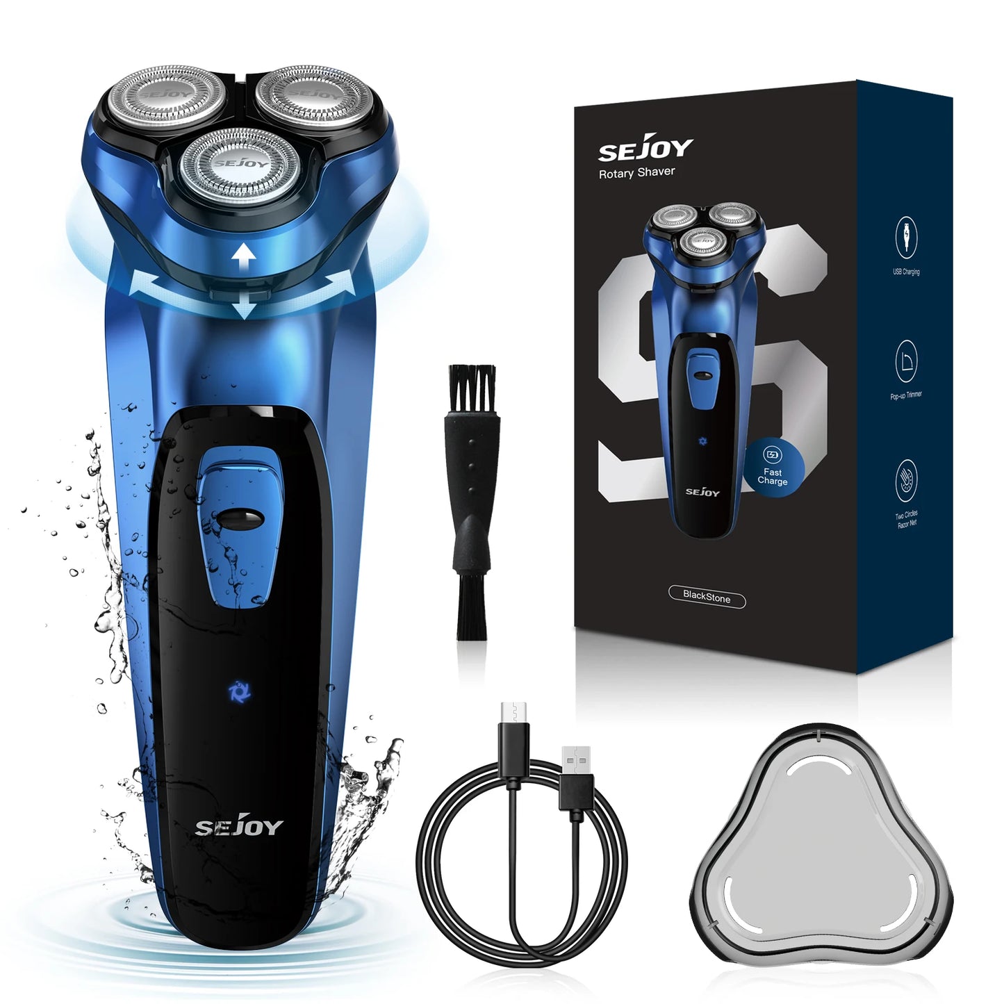 Sejoy Rechargeable Rotary Electric Razor for Men