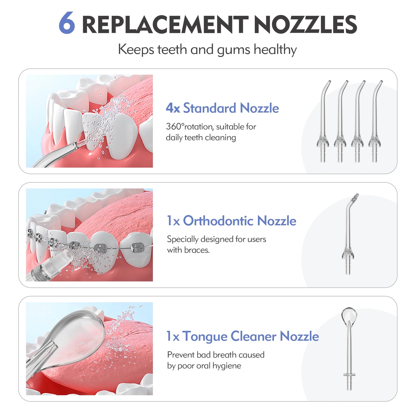 Cordless Portable Water Flosser Teeth Cleaner