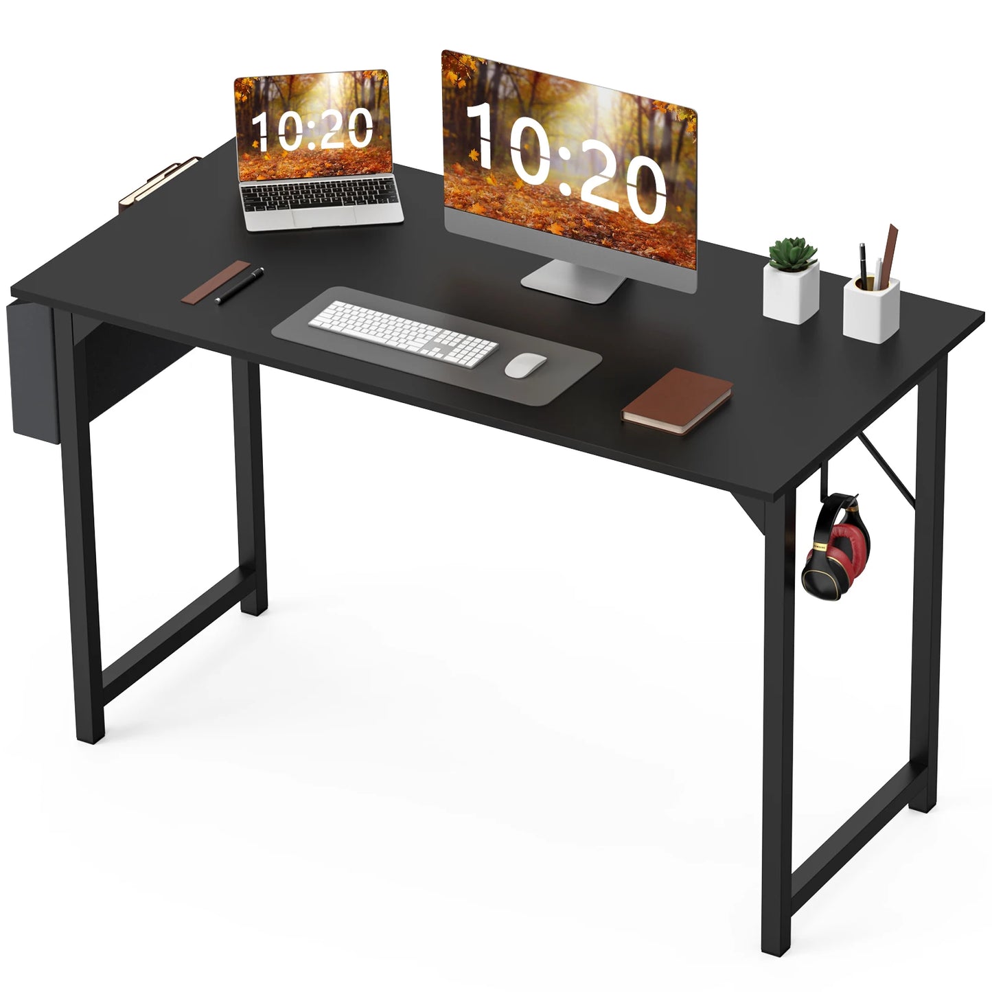 Modern Computer Desk with Headphone Hook