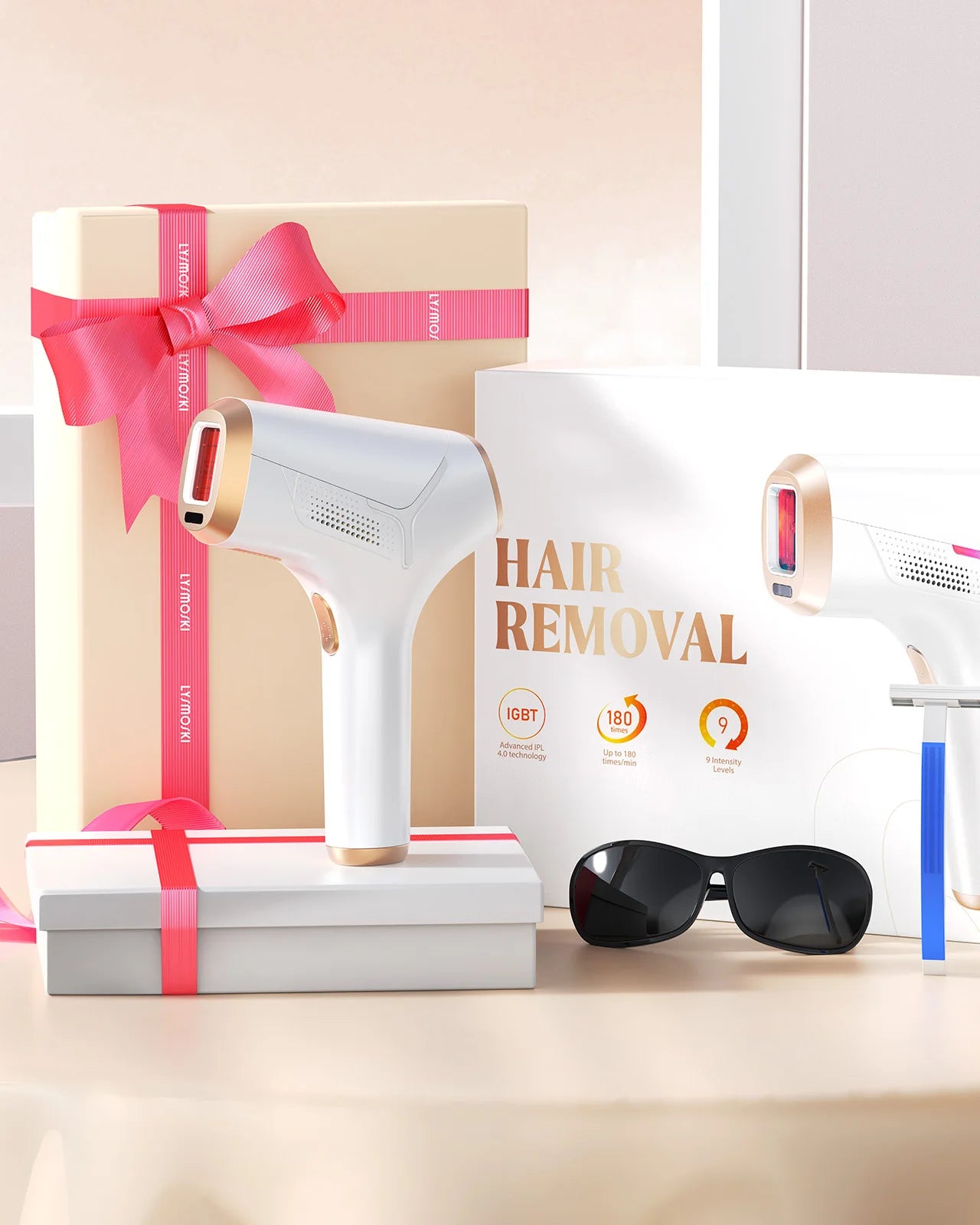 IPL Laser Hair Removal Device – 999,900 Flashes 22J Fast Permanent Hair Remover for Face, Body & Bikini, Home Use Epilator for Women & Men