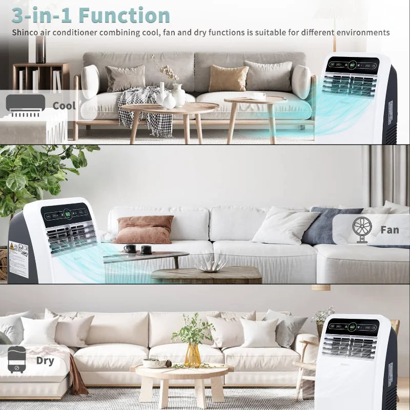 Shinco 8,000 BTU 3-in-1 Portable Air Conditioner
