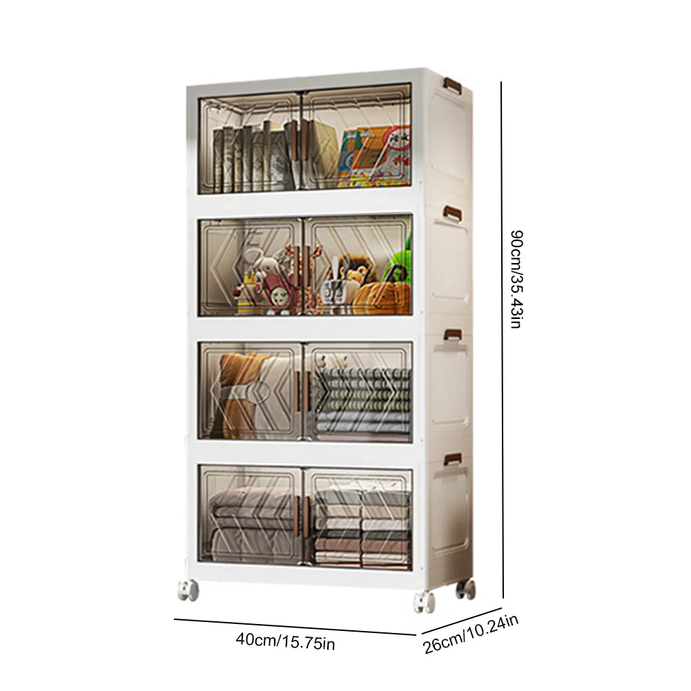 4 Tier Stackable Storage Bins with Wheels
