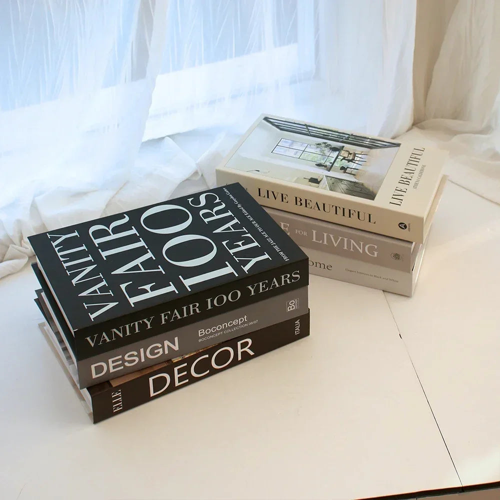 Luxury Nordic Fake Books Decorative Coffee Table Accents
