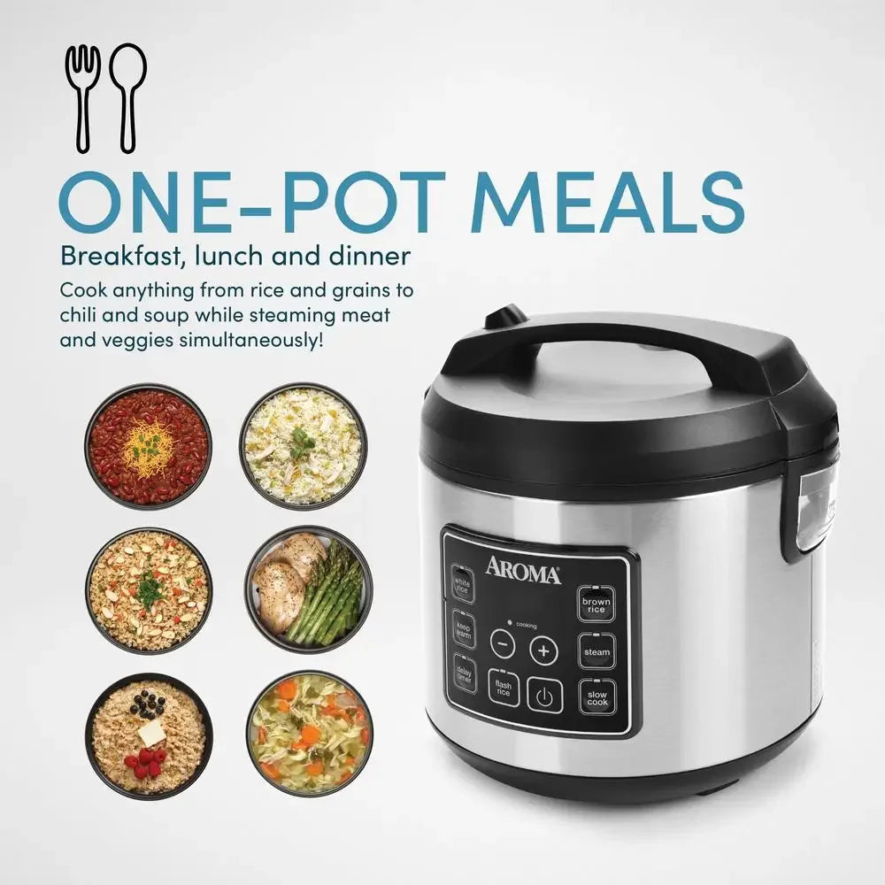 20-Cup Multi-Cooker Rice Steamer Nonstick Programmable