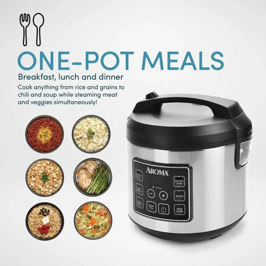 20-Cup Multi-Cooker Rice Steamer Nonstick Programmable