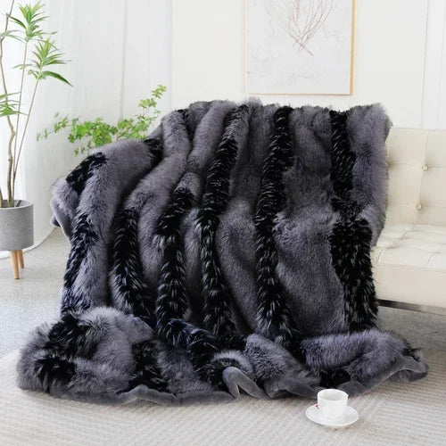 Luxury Faux Fur Fluffy Soft Decorative Blanket