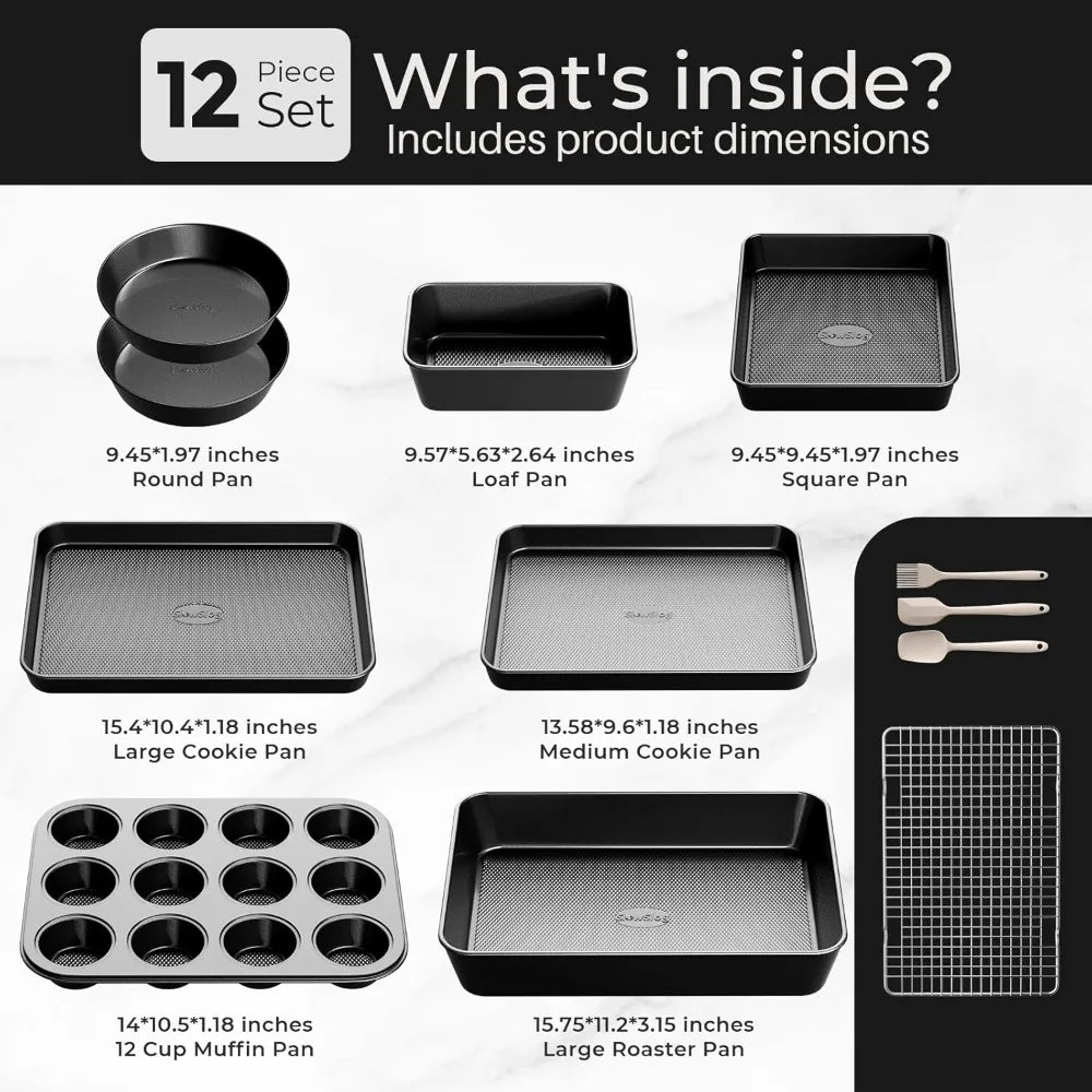 12-Piece Nonstick Bakeware and Utensil Set