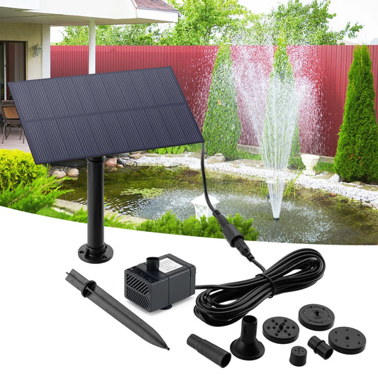 5W Solar Fountain Pump Garden Water Kit