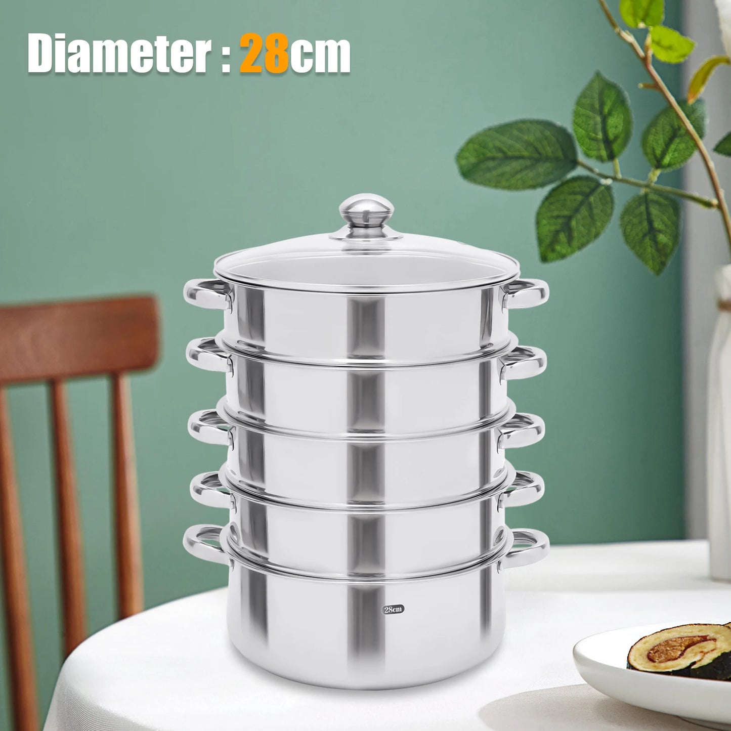 5-Layer Stainless Steel Healthy Food Steamer