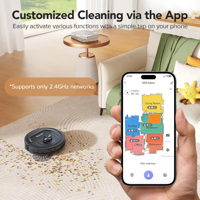 BPMIO 5500Pa Robot Vacuum Mop with LiDAR
