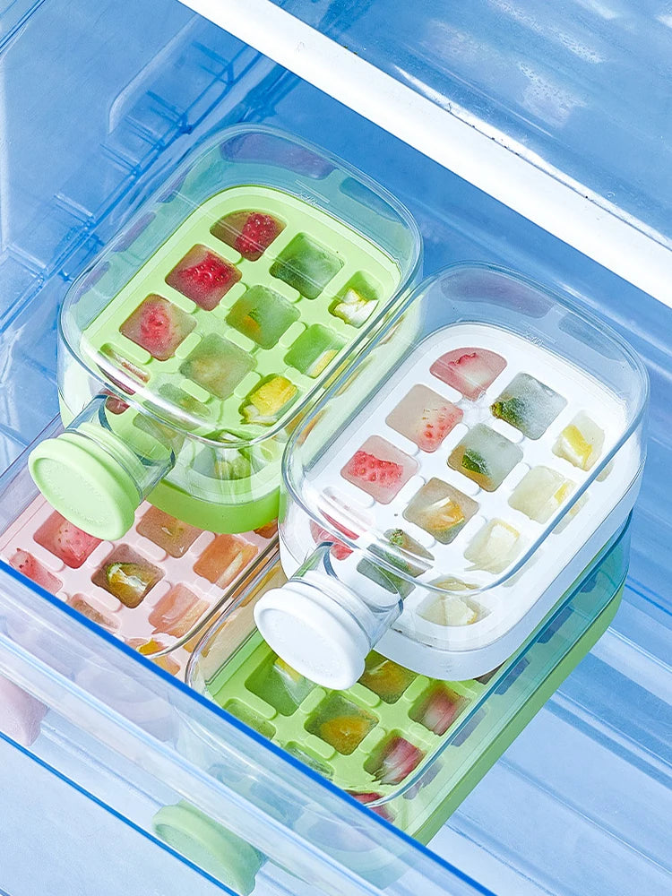 Portable Ice Mold Cooler Cup – Large Capacity Ice Cube Maker Bottle & Drink Chiller for Camping, Hiking, Outdoor Travel & Home Use