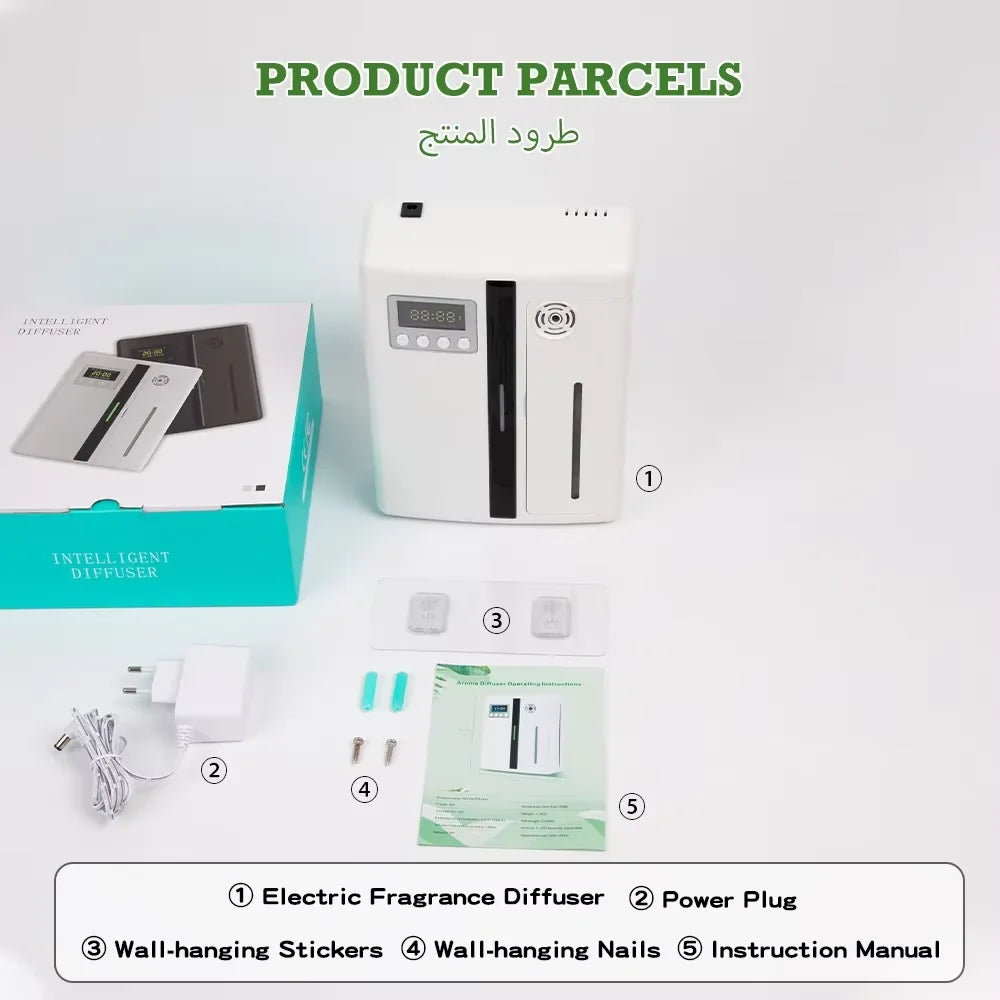 Bluetooth Aroma Diffuser 300m³ – Wall-Mounted Smart Fragrance Air Purifier for Home