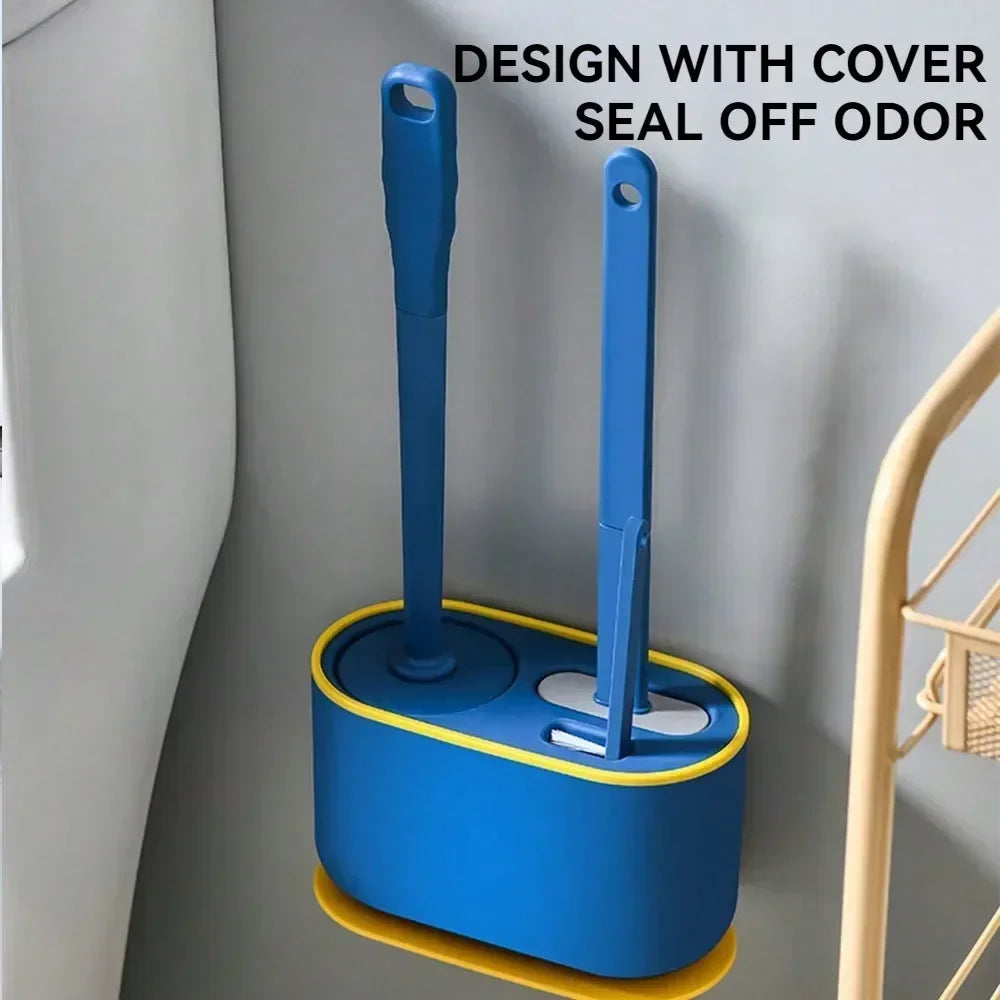 3-in-1 Silicone Toilet Brush Holder Set