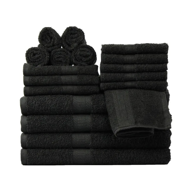18-Piece Soft Absorbent 100% Cotton Towel Set