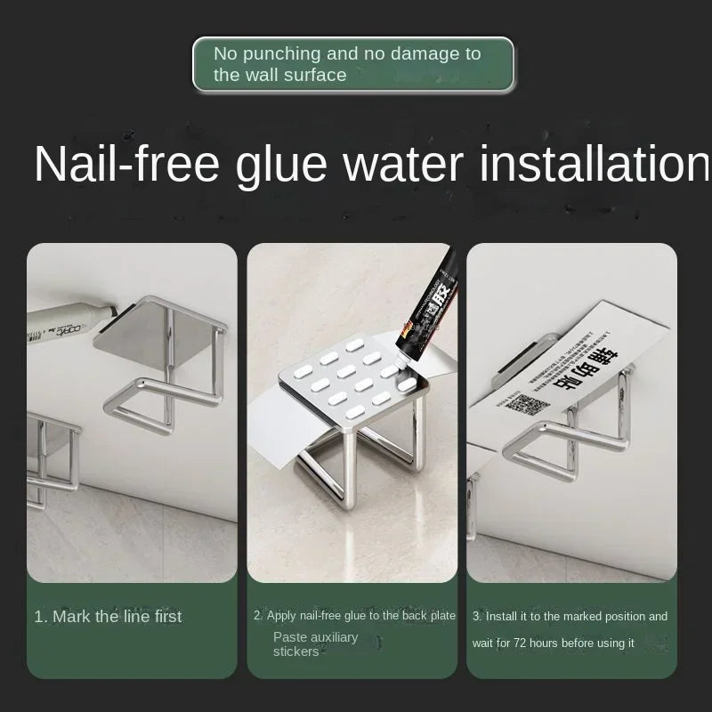 Self-Adhesive Kitchen Sponge Rack Wall Holder