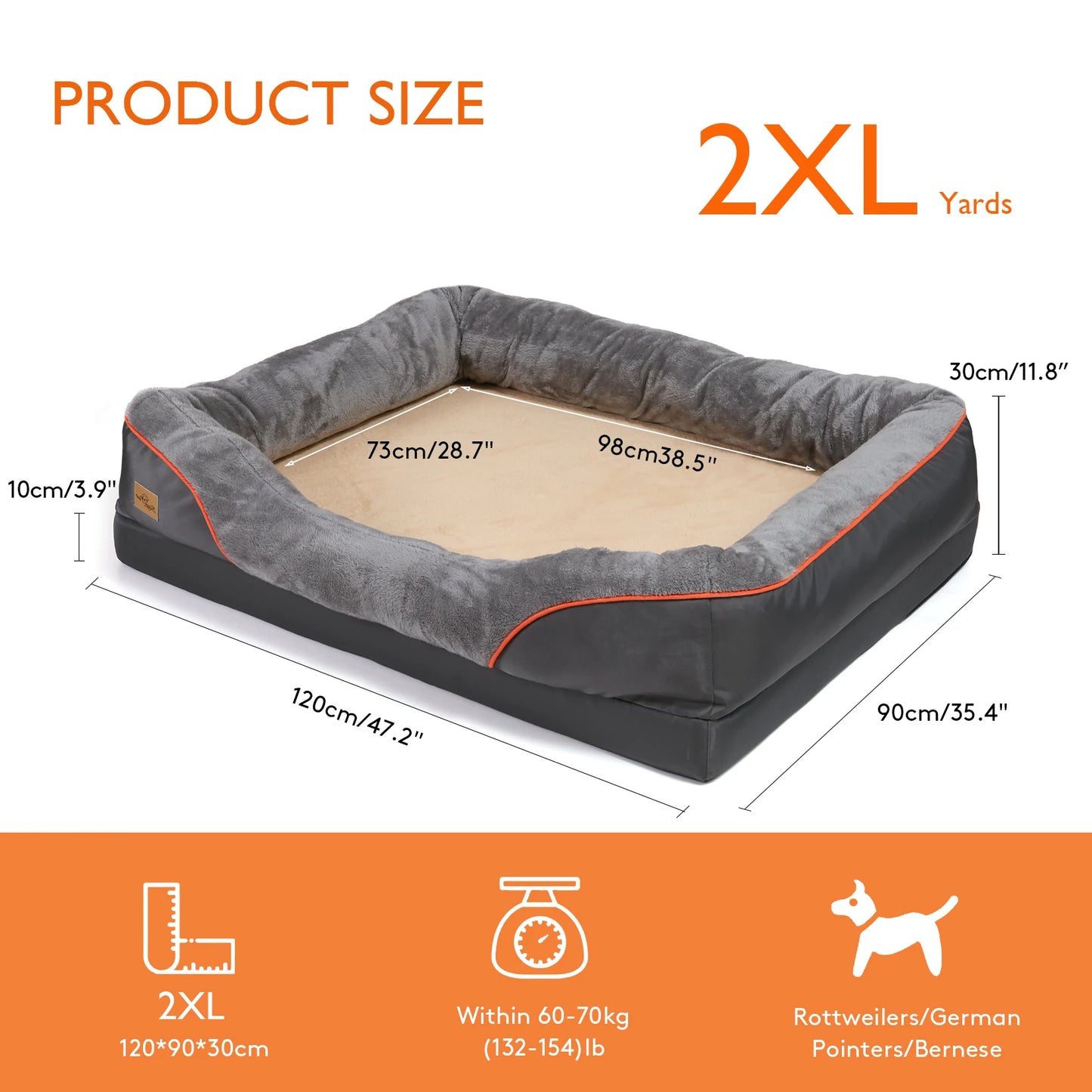 Large Soft Warm Waterproof Dog Bed