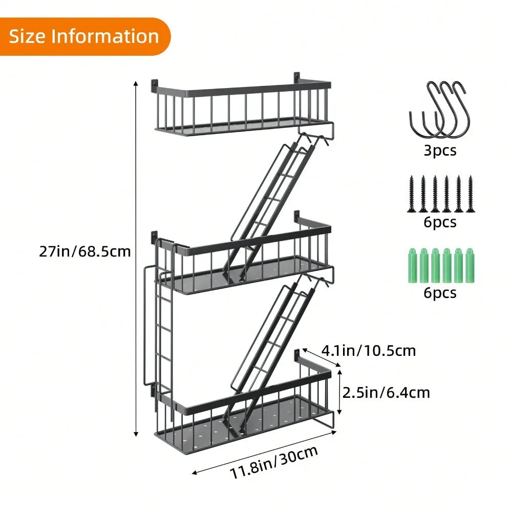 Fire Escape Wall Shelf New York Decorative Floating Shelf Black Metal Ladder Shelf Trinket Storage Wall Art for Home Decor