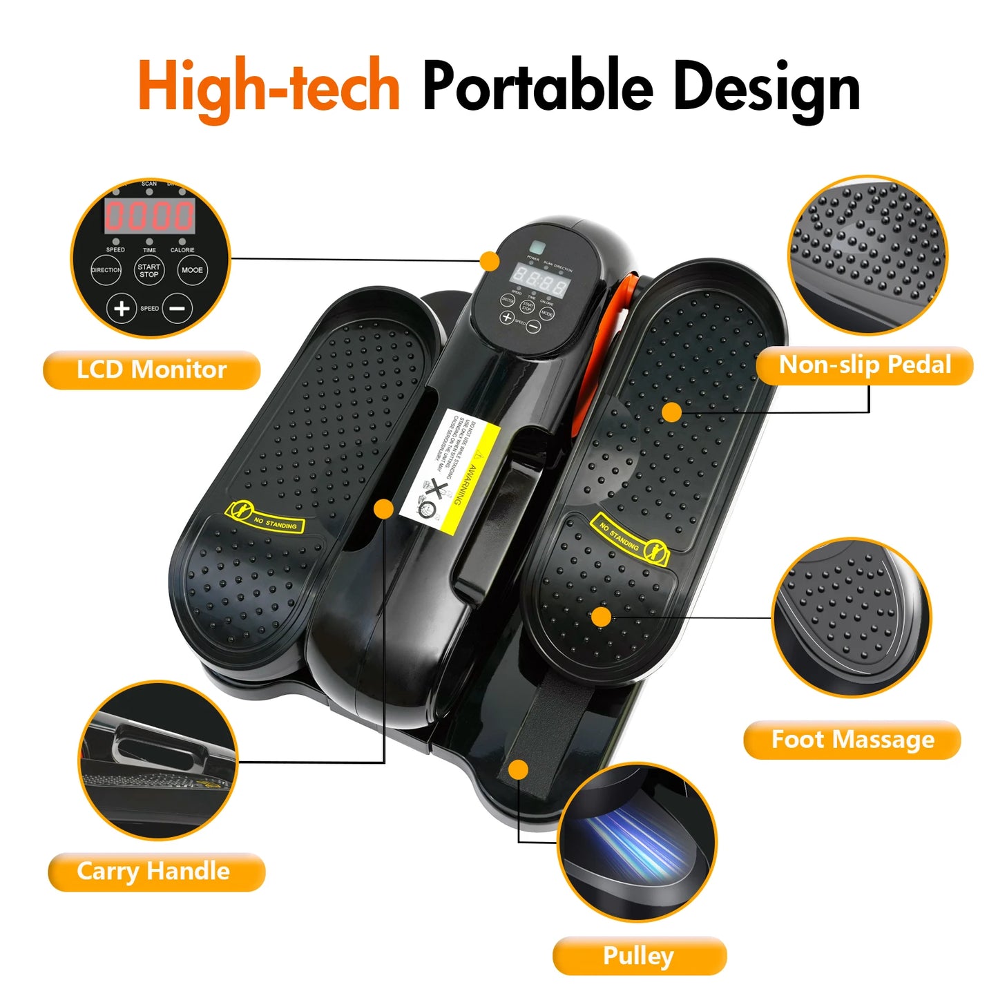 Quiet Under-Desk Elliptical Leg Exerciser for Seniors