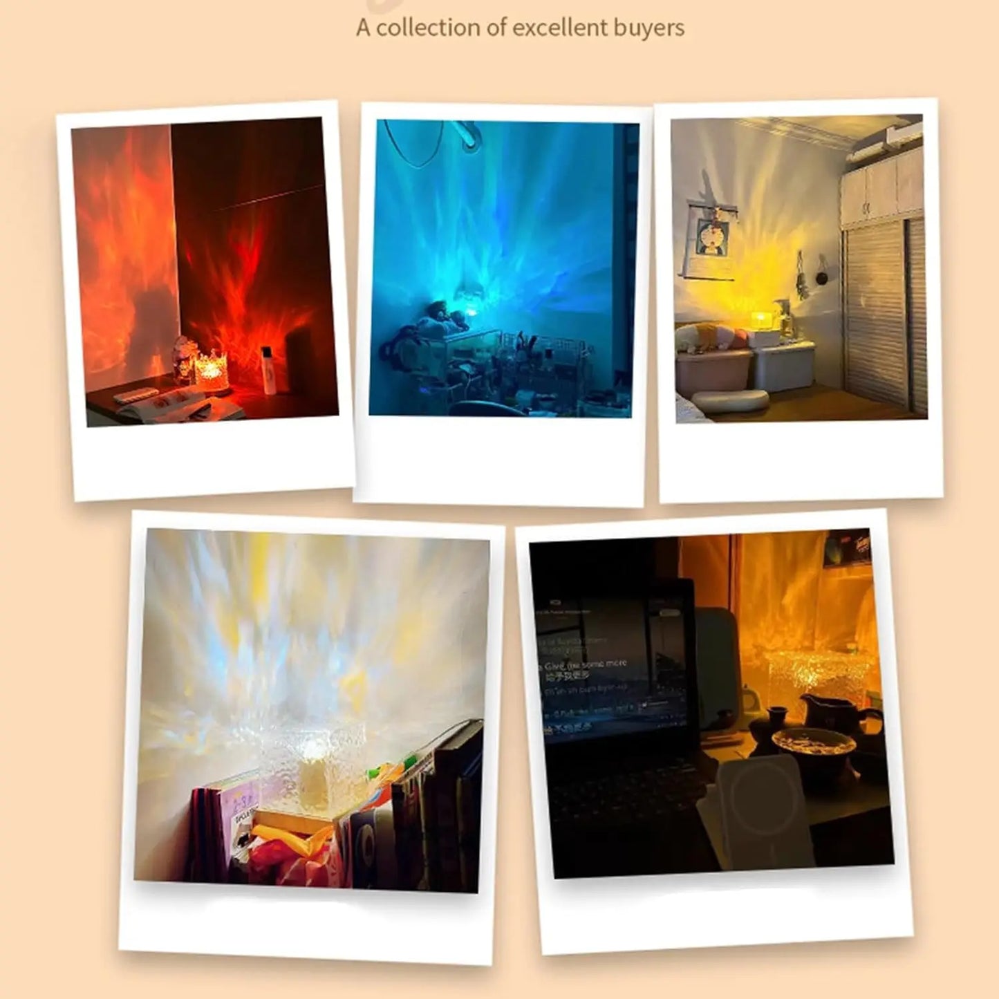 Ocean Wave Projector Light with Aurora Glow