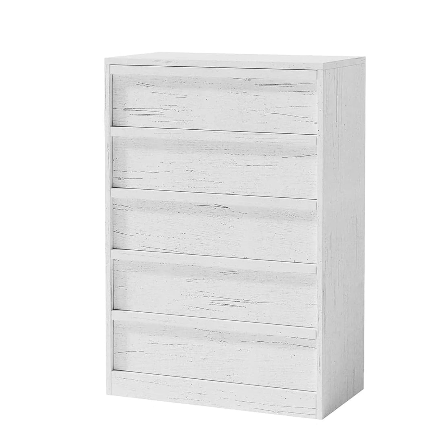 43.3-Inch 5-Drawer Wooden Dresser – Modern Bedroom Storage Chest with Deep Drawers, Closet Cabinet for Bedroom, Living Room, Entryway & Hallway
