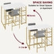 2 Person Dining Table Set with 2 Upholstered