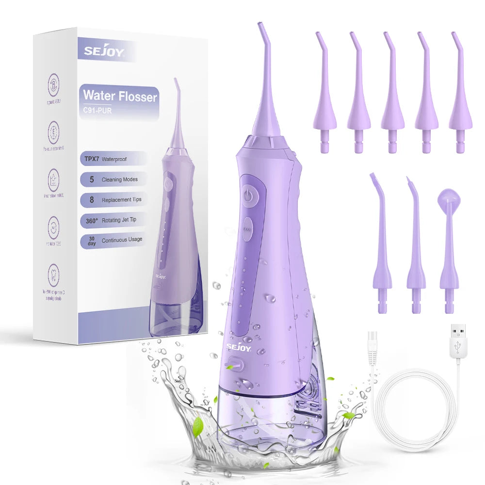 Sejoy Cordless Dental Flosser Oral Irrigator Cleaner