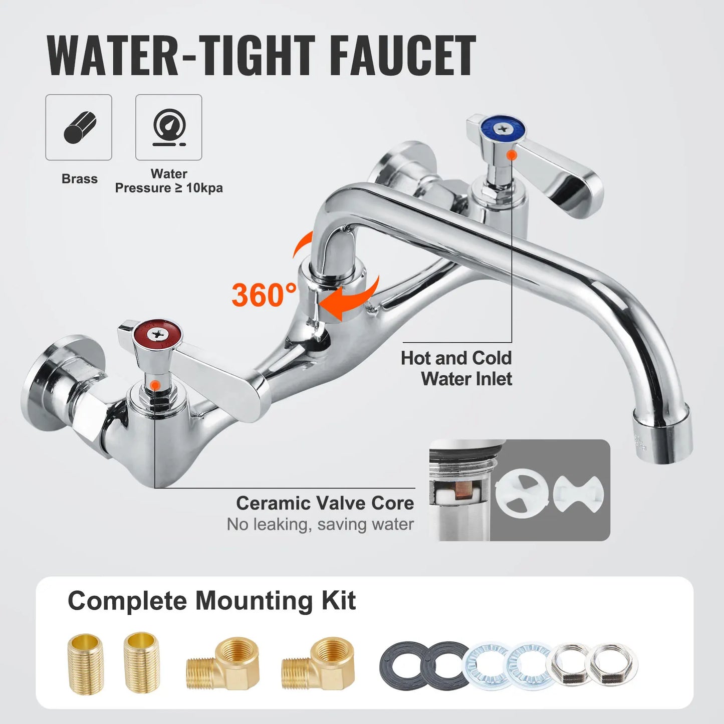 Stainless Steel Utility Sink – Commercial Prep Station With Faucet