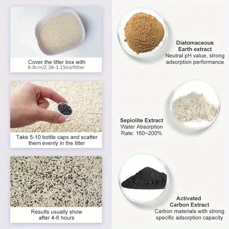 Cat Litter Box Deodorizer Odor Remover Fresh Crystals