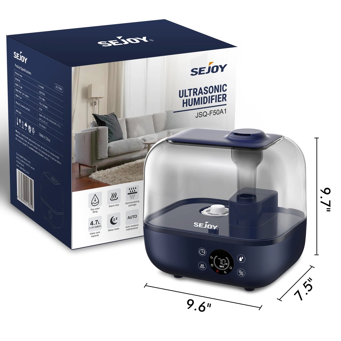 Sejoy 5L Bedroom Humidifier with Aromatherapy