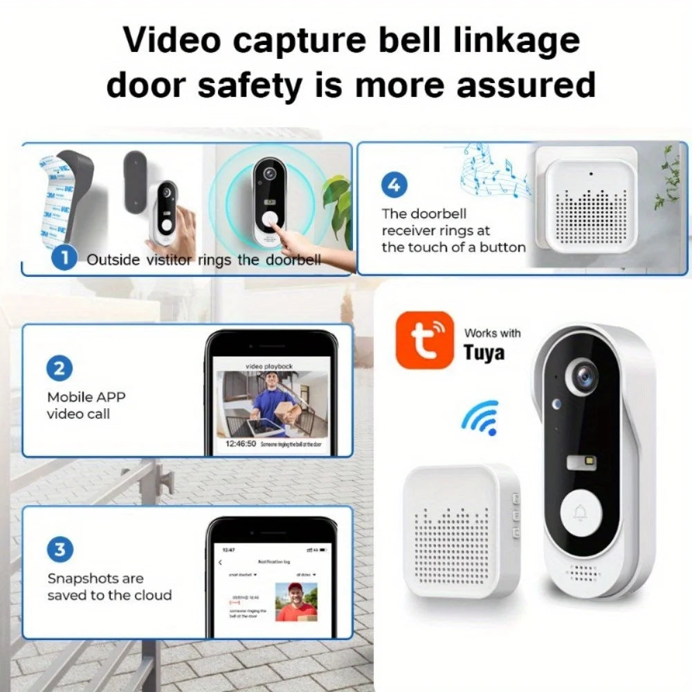 Tuya WiFi Video Doorbell with Camera