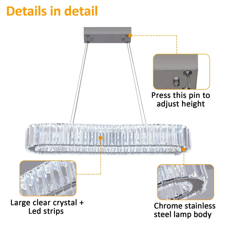 Modern Crystal Chandelier Pendant Light