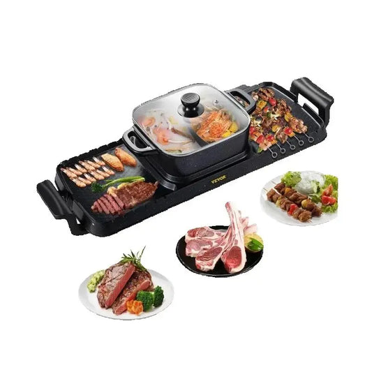 2-in-1 Electric Hot Pot BBQ Grill