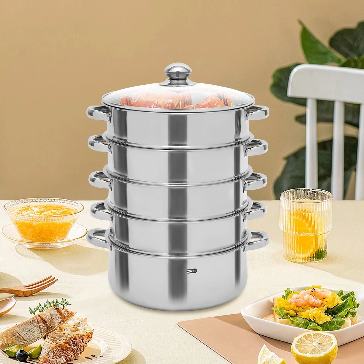 5-Layer Stainless Steel Healthy Food Steamer